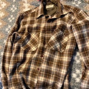 brown flannel